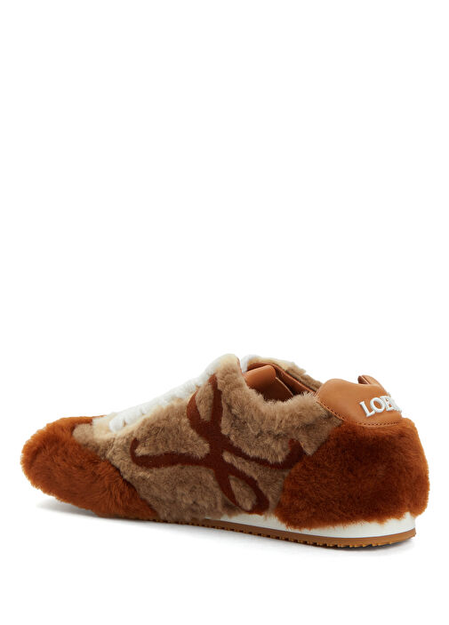 Ballet Runner 2.0 Kahverengi Kadın Deri Sneaker - Görsel 4