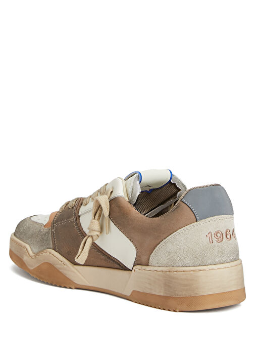 Spiker Beyaz Yeşil Erkek Deri Sneaker - Görsel 4