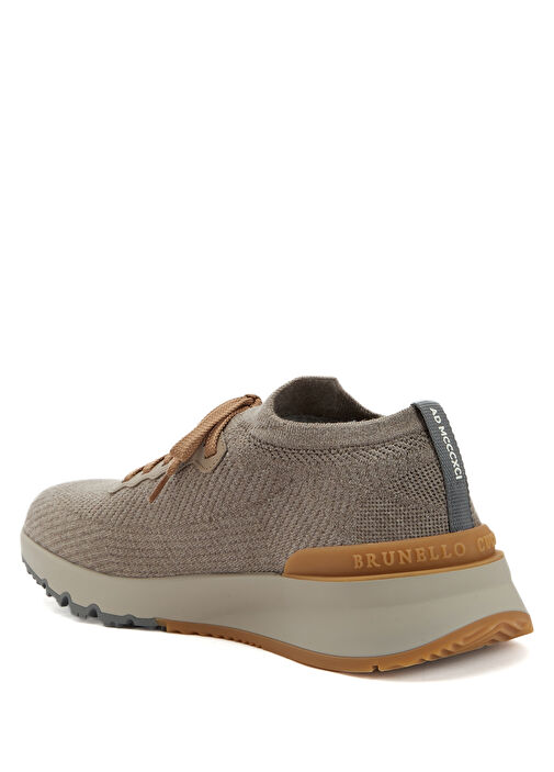 Açık Gri Erkek Yün Sneaker - Görsel 4