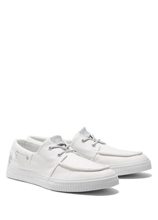 Mylo Bay Beyaz Erkek Kanvas Loafer - Görsel 4