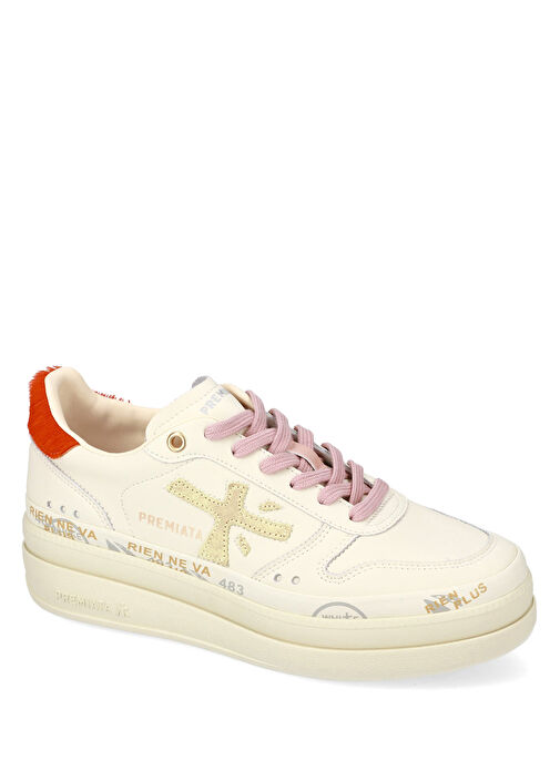 Micol Beyaz Kadın Deri Sneaker - Görsel 4