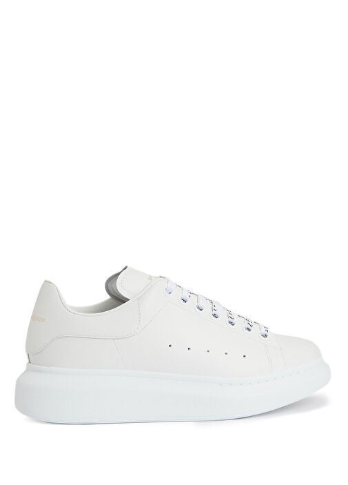 Oversized Beyaz Kadın Deri Sneaker - Görsel 2