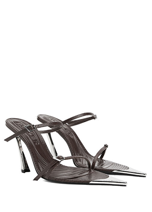 Kahverengi Kadın Deri Terlik - Görsel 3