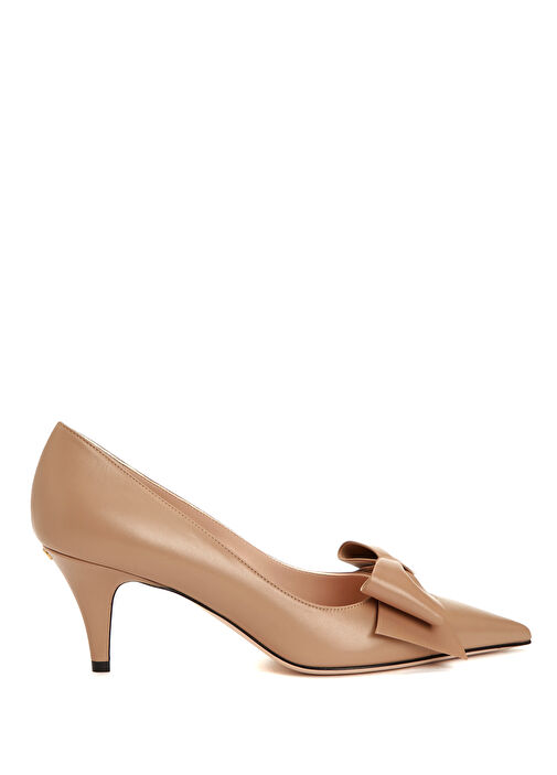 Pudra Deri Topuklu Ayakkabı - Görsel 2