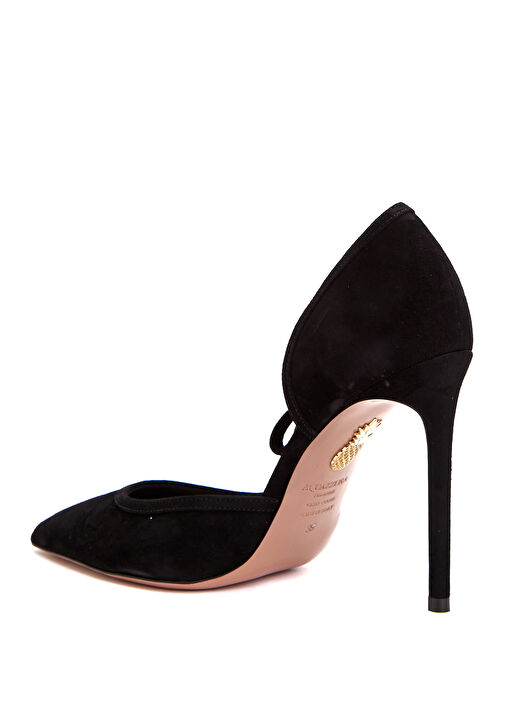 Soave Siyah Deri Topuklu Ayakkabı - Görsel 4