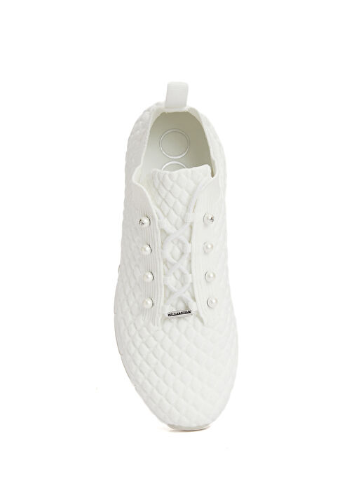 Veles Beyaz Çorap Formlu Kadın Sneaker - Görsel 5