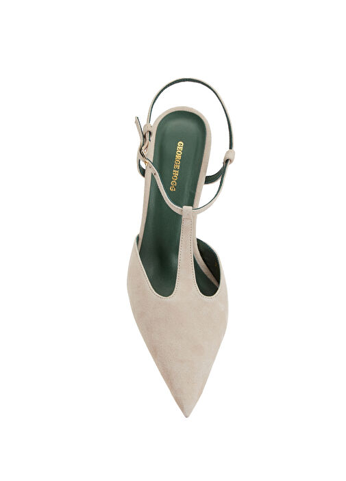 Nude Süet Topuklu Ayakkabı - Görsel 5