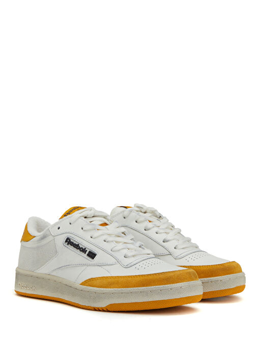 Club C Beyaz Turuncu Kadın Deri Sneaker - Görsel 3