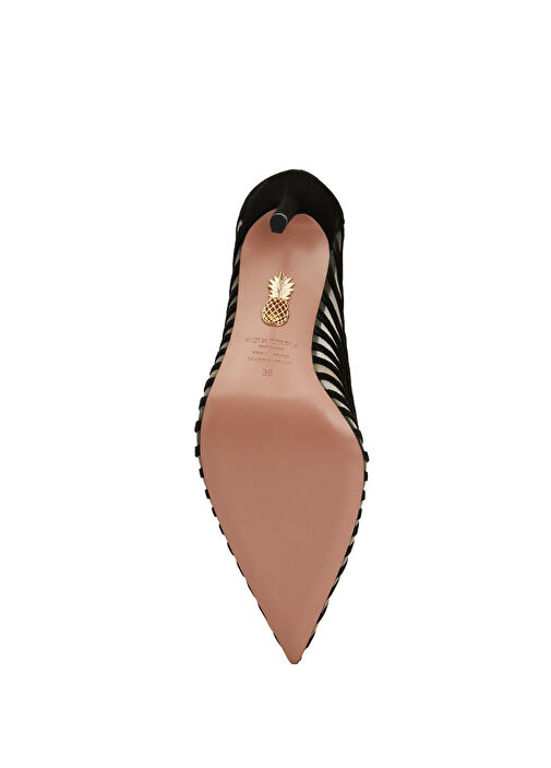 Siyah Deri Stiletto - Görsel 6