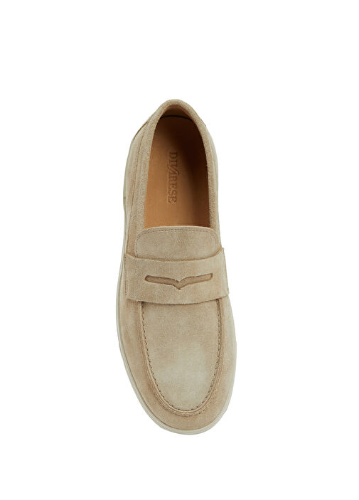 Bej Kadın Deri Loafer - Görsel 5