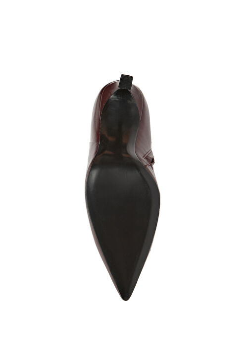 Bordo Kadın Deri Bot - Görsel 6