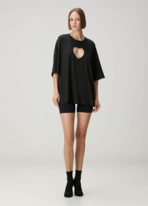 Skims - Heart Oversized Black T-Shirt