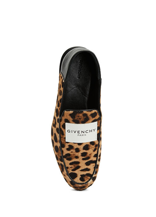 Label Leopar Kadın Deri Loafer - Görsel 5