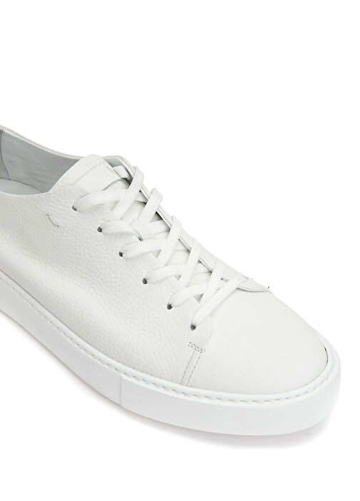 Beyaz Erkek Deri Sneaker - Görsel 6