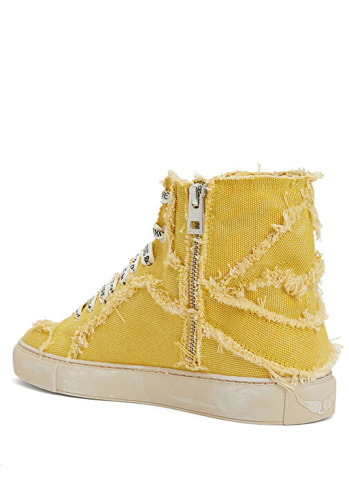 Flash Sarı Kadın Bilek Boy Sneaker - Görsel 4