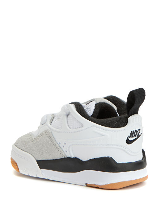 Jordan 4 RM Beyaz Çocuk Deri Sneaker - Görsel 4