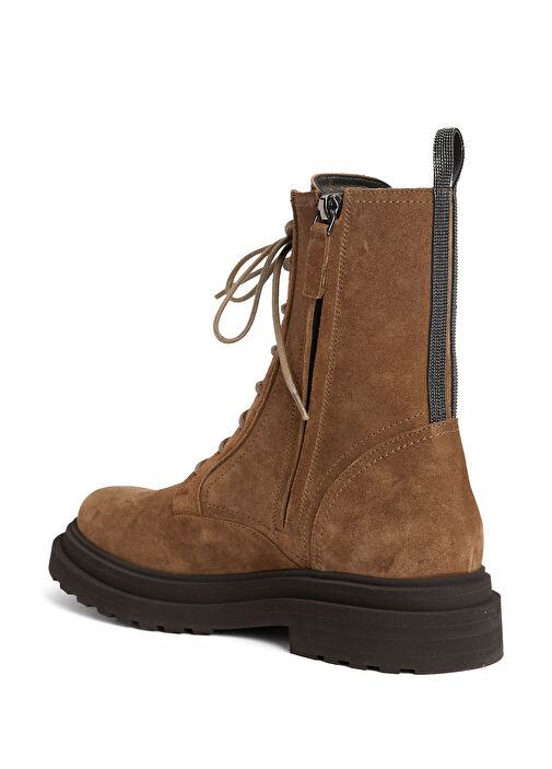 Kahverengi Kadın Süet Bot - Görsel 4
