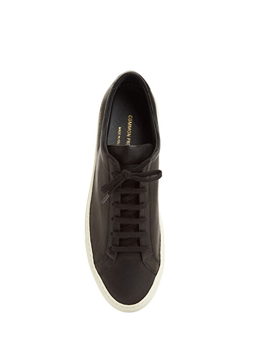 Siyah Erkek Deri Sneaker - Görsel 5