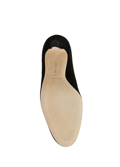 Mandembe Siyah Kesim Detaylı Süet Topuklu Ayakkabı - Görsel 6