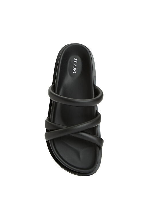 Siyah Kadın Deri Terlik - Görsel 5