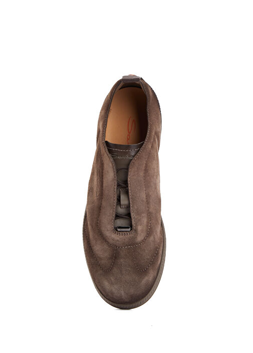 Koyu Bej Erkek Süet Sneaker - Görsel 5