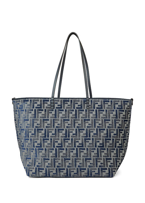 Fendi Mavi Kadın Mavi Logo Jakarlı Kadın Çanta 1588891 | Beymen
