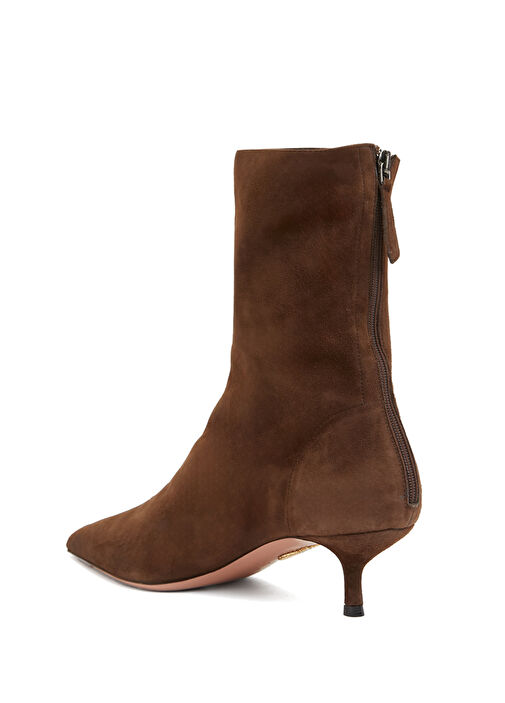 Kahverengi Kadın Deri Bot - Görsel 4