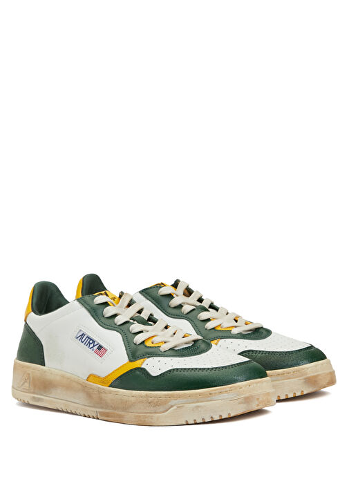 Çok Renkli Erkek Deri Sneaker - Görsel 3