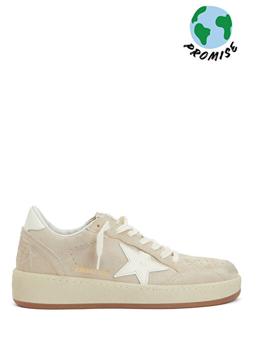 Ball Star Bej Kadın Deri Sneaker - Görsel 2