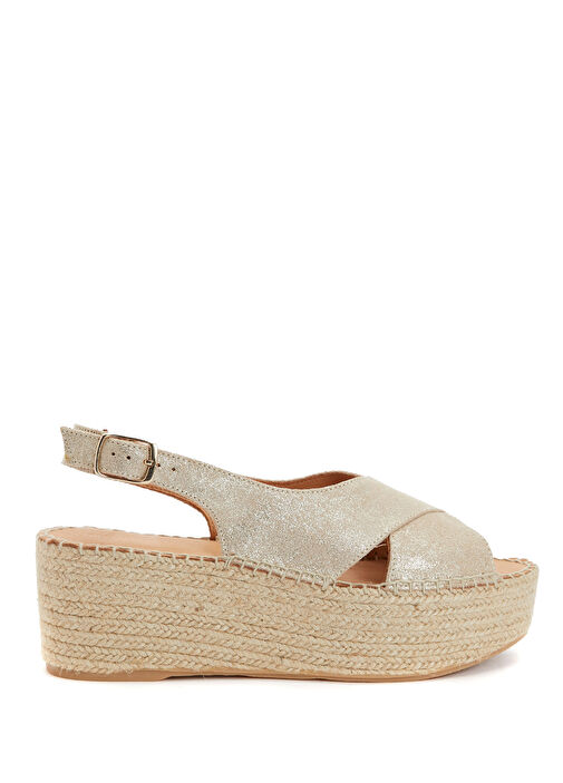 Gold Kadın Deri Espadril - Görsel 2