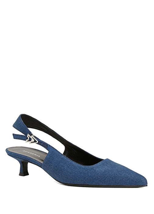 Lacivert Denim Topuklu Ayakkabı - Görsel 3