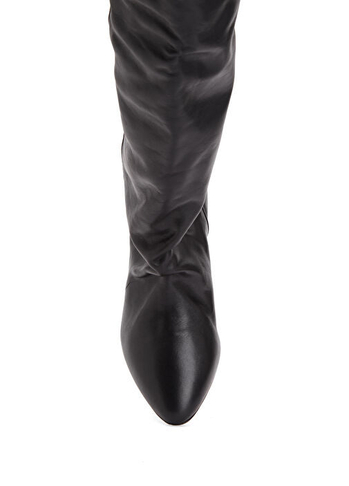 Elita Siyah Kadın Deri Çizme - Görsel 5