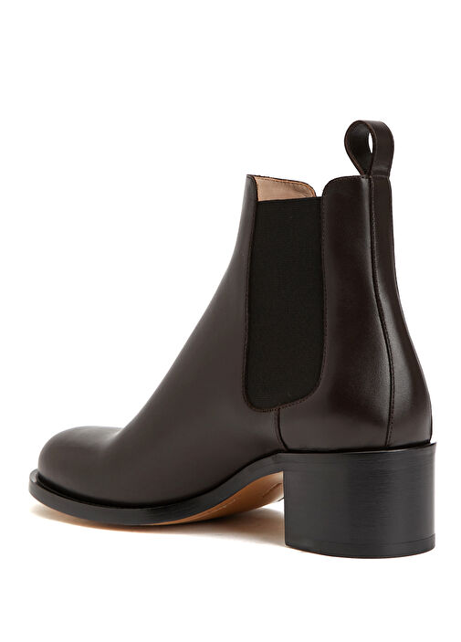 Koyu Kahverengi Kadın Deri Bot - Görsel 4