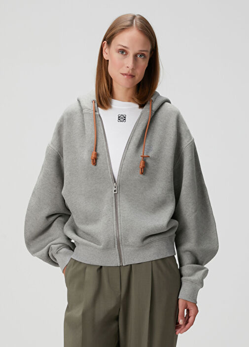 Loewe - Flamenco Relaxed Fit Grey Hoodie