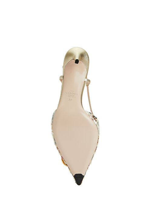 Payetli Deri Topuklu Ayakkabı - Görsel 6