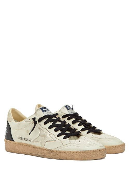 Ball-Star Beyaz Erkek Deri Sneaker - Görsel 3