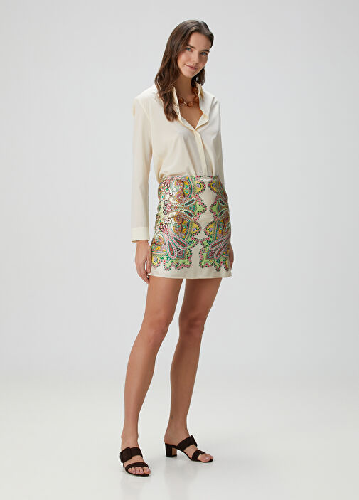 ミニスカート Etro Silk Mini Skirt SILK TWILL MINI SKIRT