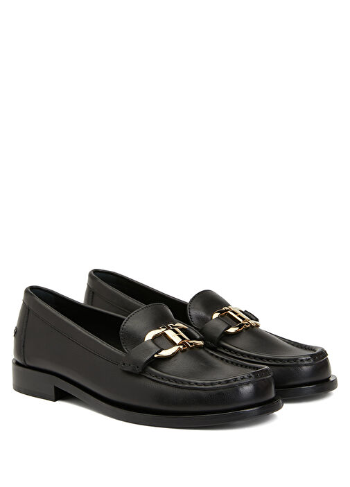 Siyah Kadın Deri Loafer - Görsel 3