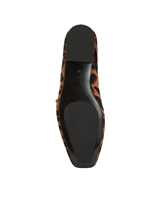 Leopar Desen Kadın Deri Babet - Görsel 6