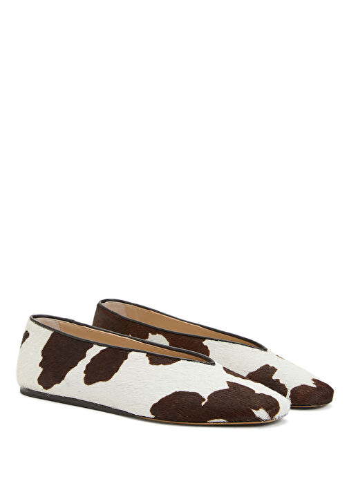 Kahverengi Beyaz Deri Babet - Görsel 3