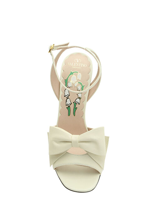 Valentino Garavani Ekru Valentino Garavani Deri Kadın Sandalet