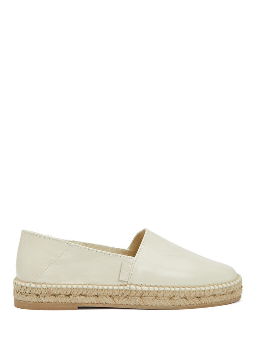 Krem Kadın Deri Espadril - Görsel 2