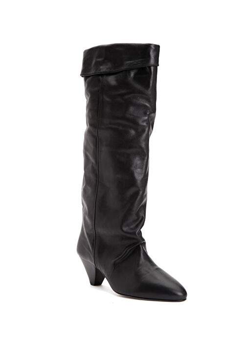 Elita Siyah Kadın Deri Çizme - Görsel 3