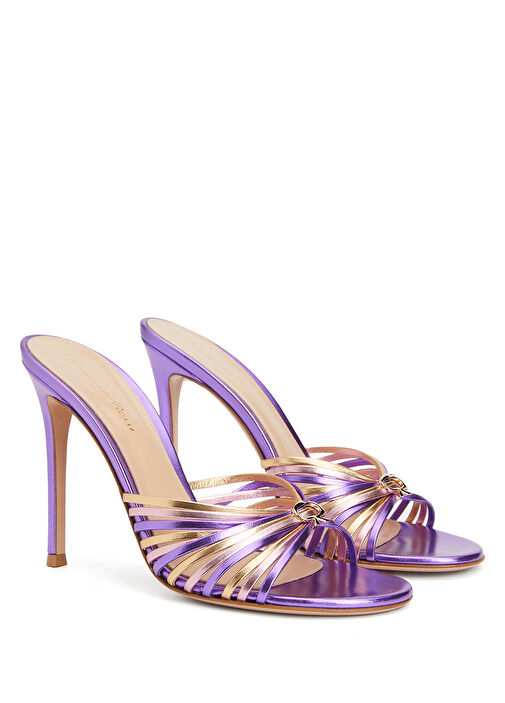 Vyna Mor Kadın Deri Terlik - Görsel 3