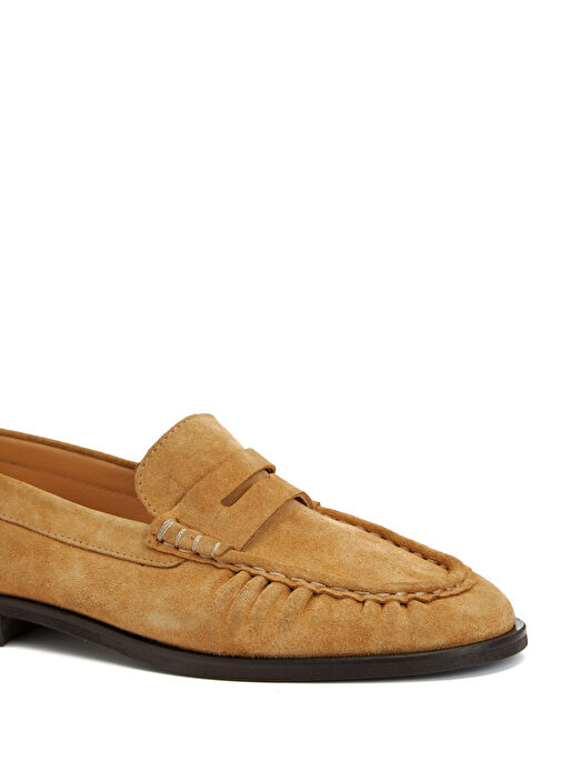 Gold Tokalı Kadın Deri Loafer - Görsel 7