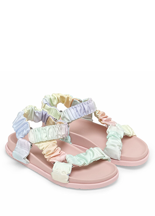 Colorblocked Desenli Kız Çocuk Sandalet - Görsel 4