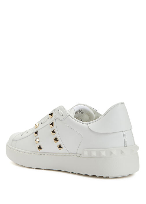 Rockstud Untitled Beyaz Kadın Deri Sneaker - Görsel 4