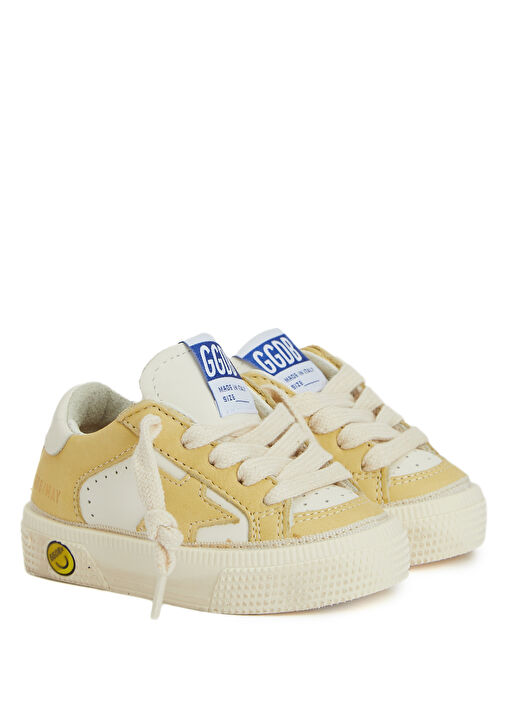 May Beyaz Unisex Çocuk Deri Sneaker - Görsel 3