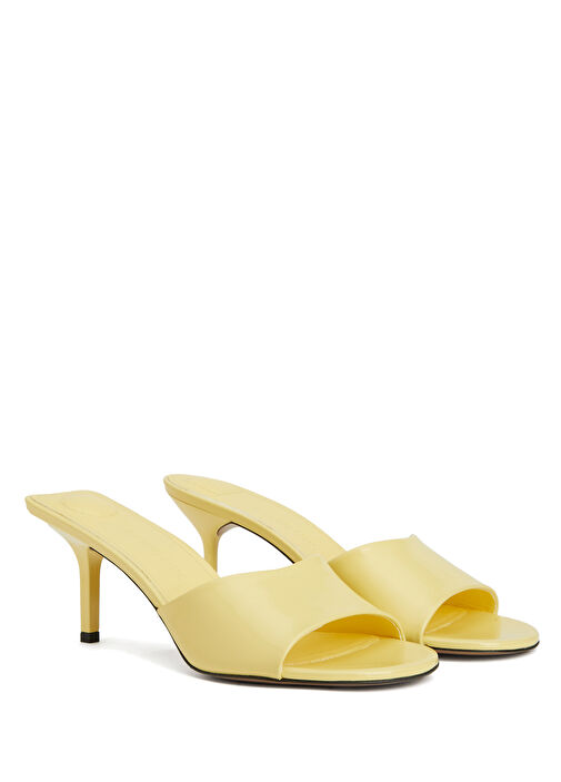 The Cubisto Açık Sarı Kadın Deri Terlik - Görsel 3