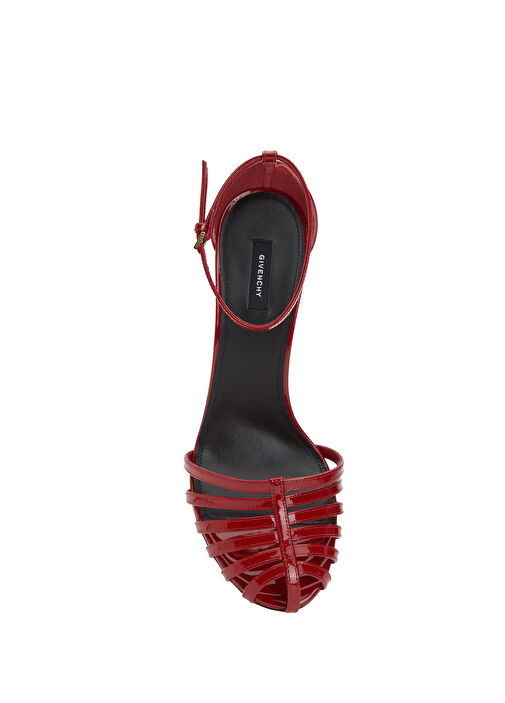 Kırmızı Kadın Deri Sandalet - Görsel 5